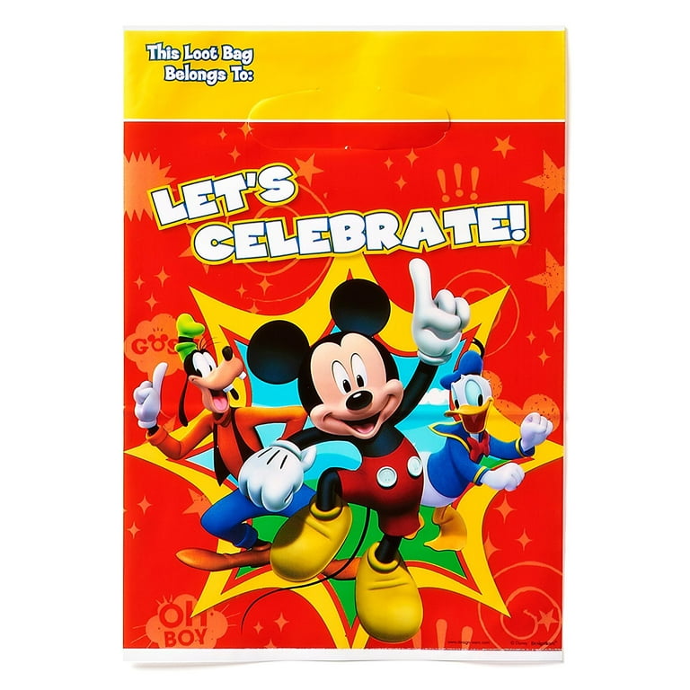 Officiel 6 Disney Playful Mickey Mouse Clubhouse plastique Faveur Fête Loot Bags
